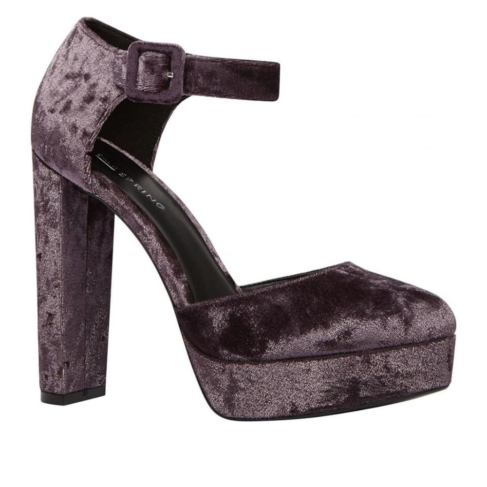[BNIB] CALL IT SPRING - Purple Velvet Platforms
